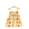 Adorable Lemon Print Korean Baby Mini DressKidsmainimage52021-Summer-Dress-For-Young-Girl-Cotton-Boutique-Lemon-Suspender-Mini-Dress-Clothes-For-Baby-Princess