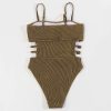 Sexy Ribbed One Piece SwimsuitsSwimwearsmainimage5INGAGA-Sexy-Ribbed-One-Piece-Swimsuit-Solid-Swimwear-Women-2022-Cut-Out-Monokini-High-Cut-Swimming