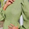 Summer Casual Puff Sleeve Mini SundressDressesmainimage5Simplee-Office-smock-ruffle-women-spring-dress-green-Holiday-high-waist-lace-up-sundress-short-Causal