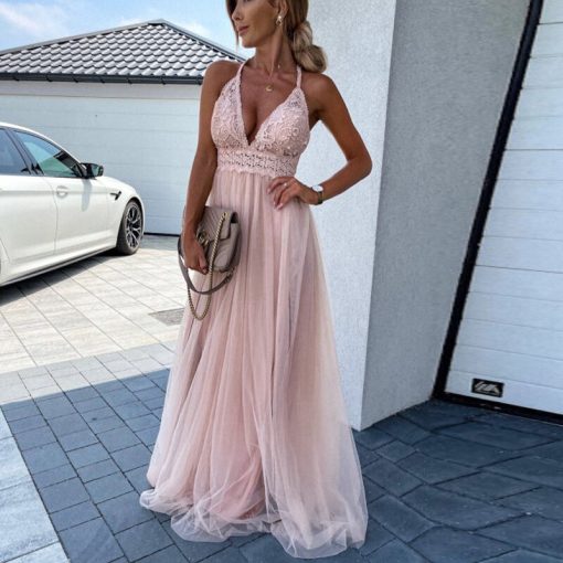 Elegant Chic Solid Party Maxi Long Dress – Miggon