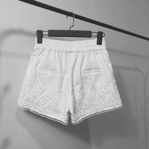 Spring Summer Lace ShortsBottomsvariantimage12022Spring-Summer-Lace-Shorts-Women-Clothes-Casual-Harajuku-High-Waist-Mini-Shorts-Feminino-Loose-Straight-Wide