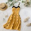 Spaghetti Strap Summer DressDressesvariantimage1Young-Gee-Knitted-Contrast-color-Sexy-V-Neck-Spaghetti-Strap-Summer-Mini-Dress-Women-Casual-Party