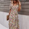 Spring New Short Sleeve Floral DressDressesvariantimage22022-Spring-New-Short-Sleeve-Floral-Dress-Women-Casual-High-Waist-Sexy-V-Neck-Print-Summer