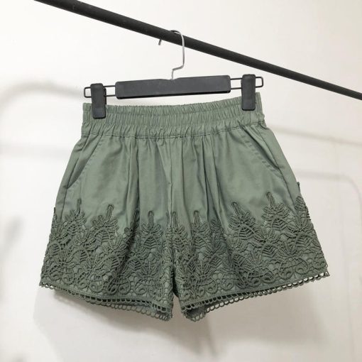 Spring Summer Lace ShortsBottomsvariantimage22022Spring-Summer-Lace-Shorts-Women-Clothes-Casual-Harajuku-High-Waist-Mini-Shorts-Feminino-Loose-Straight-Wide