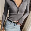 Women’s Knitted Crop TopsTopsvariantimage2Aproms-Elegant-High-Neck-Zipper-Front-Knitted-Sweater-Women-Solid-Basic-Cropped-Pullover-Winter-Spring-Fashion