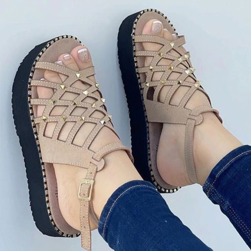 Pointed Toe Buckle Strap Women’s SandalsSandalsvariantimage3Women-Sandals-2022-New-Shoes-Pointed-Toe-Buckle-Strap-Women-s-Sandals-Thick-Bottom-Hollow-Out