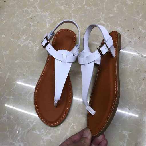Women’s Summer Flat Heel Flip Flops SandalsSandalsvariantimage42022-Beach-Sandals-Women-Summer-Flat-Shoes-Flat-Heel-Open-Toe-Flip-Flops-Buckle-Leather-Sandal