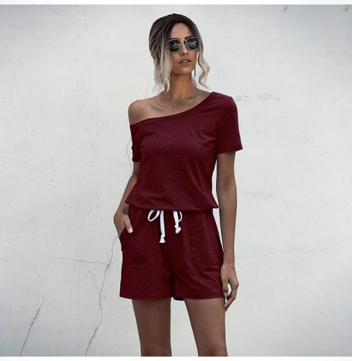 Summer Backless Mini RompersDressesvariantimage4Rompers-Womens-Jumpsuit-Summer-Black-Backless-Playsuits-Casual-Short-Sleeve-Pocket-One-Piece-Clothes-Grey-2020