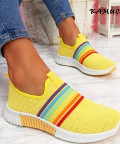 New Fashion Women’s Rainbow SneakersFlatsvariantimage52020-New-Fashion-Women-Sneakers-Rainbow-Color-Handmade-Mesh-Vulcanize-Leisure-Shoes-Low-top-Summer-Casual