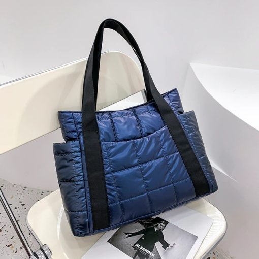 Women’s Plaid Tote Messenger HandbagsHandbags2022-Hit-Winter-Bra-nd-Textured-P