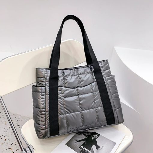 Women’s Plaid Tote Messenger HandbagsHandbags2022-Hit-Winter-Brand-Textured-P