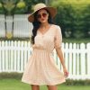 Summer Elastic Waist Button Short DressDresses2022-New-V-Neck-Print-Dress-Wome-2