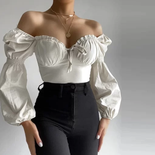Women’s Puff Sleeve Ruched Crop TopTopsColysmo-Fall-Linen-Blouses-Puff-Sleeve-Ruched-Sweatheart-Neck-Tie-up-2-Layer-Long-Sleeve-White.jpg_Q90.jpg_