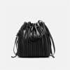 PU Leather Shoulder Bag Pleated Stripe Bucket BagsHandbagsFUNMARDI-Brand-Design-PU-Leather-1