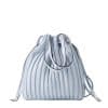 PU Leather Shoulder Bag Pleated Stripe Bucket BagsHandbagsFUNMARDI-Brand-Design-PU-Leather