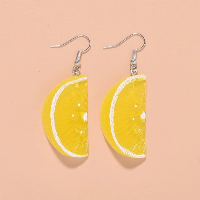 Creative Funny Fruit Crystal Cute Trendy Earrings – Miggon
