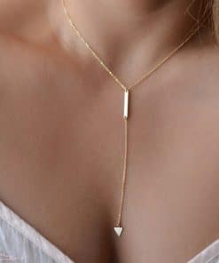 Women’s Tassel Pendant Chain Choker NecklaceJewelleriesLATS-Gold-color-Choke.-r-Necklace