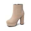 Women’s High Heel Ankle BootsBootsQUTAA-2021-Wom-en-Ankle-Boots-Squ