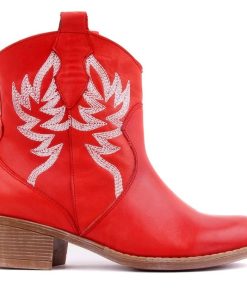 Genuine Leather Embroidered Women’s Ankle BootsBootsSail-Lakers-Ge.-nuine-Leather-Embr