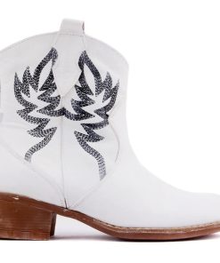 Genuine Leather Embroidered Women’s Ankle BootsBootsSail-Lakers-Genui-ne-Leather-Embr