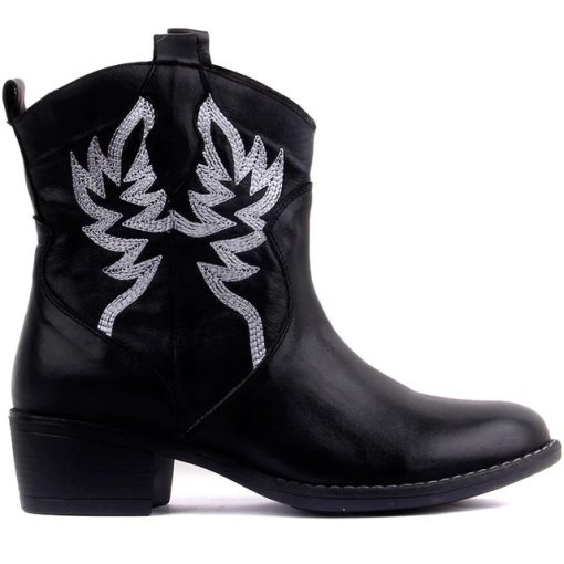 Genuine Leather Embroidered Women’s Ankle BootsBootsSail-Lakers-Genuine-Leather-Embr-1