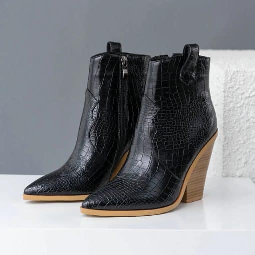 Hot Sale Women’s British Style Ankle BootsBootsblack