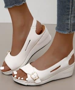 Women’s Platform Wedge SandalsSandalsmainimage02022-Summer-White-Women-s-Sandals-Black-Platform-Women-Sandals-Wedge-Summer-Chaussures-Femme-Sandals-Size