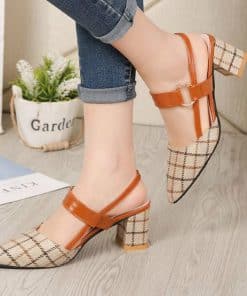 Women’s Shallow Mouth Pointed Pumps-SandalsSandalsmainimage0Lady-Shoes-New-Hollow-Coarse-Sandals-High-heeled-Shallow-Mouth-Pointed-Pumps-Work-Women-Female-Sexy