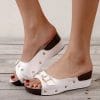 Women’s New Rivet Platform Slippers-SandalsSandalsmainimage0Rimocy-2022-New-Rivet-Platform-Slippers-Women-Summer-Fashion-Buckle-Wedges-Slides-Woman-Plus-Size-Thick