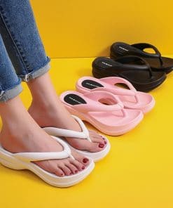 Trending Summer Slippers and BeyondSandalsmainimage0Rimocy-Beach-Female-Flip-Flops-Summer-2022-New-Clip-Toe-Thick-Platform-Slippers-Women-Wedges-Non