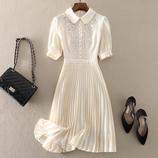 Vintage Embroidered Pleated DressDressesmainimage0Vintage-Embroidered-Pleated-Dress-Women-2022-Summer-Chic-Sweet-Short-Sleeve-Midi-Party-Dress-Elegant-Slim