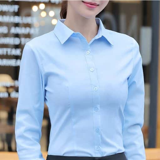 Women’s Korean Office Lady Cotton Trendy ShirtsTopsmainimage0Women-Cotton-Shirts-Women-White-Shirt-Long-Sleeve-Blouse-Female-Tops-OL-Basic-Shirt-Blouses-2022