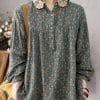 Women’s Casual Cotton Floral Print BlousesTopsmainimage0Women-Long-Sleeve-Casual-Shirts-New-2022-Spring-Vintage-Style-Lace-Collar-Floral-Print-Loose-Female
