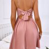 Spring Summer New High Waist Lace Pink DressDressesmainimage12022-Spring-Summer-New-High-Waist-Lace-Pink-Open-Back-Bow-Sling-Strapless-Chic-Dress-For