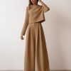 2 Piece Loose Comfortable OutfitsDressesmainimage1Mnealways18-Classic-Wide-Pants-Floor-Length-Pleated-Loose-Women-Trousers-Spring-Wide-Leg-Pants-Vintage-Female