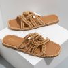 Women’s Slippers Personality Hemp Rope Upper Design Flat SandalsSandalsmainimage1Women-Slippers-Personality-Hemp-Rope-Upper-Design-Flat-Sandals-Women-Casual-Solid-Color-Square-Toe-Hollow