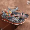 Women’s Flower Decor Vintage Casual Comfort Open Toe Platform SandalsSandalsmainimage1Women-s-Sandals-Flower-Decor-Vintage-Casual-Comfort-Open-Toe-Platform-Light-Slipper-Multicolour-Velcro-Slides