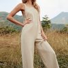 New Women’s Solid Color Casual JumpsuitSwimwearsmainimage22022-New-Women-s-Solid-Color-Strapless-Casual-All-Match-Oversized-Long-Jumpsuits-Adjustable-For-Fashion