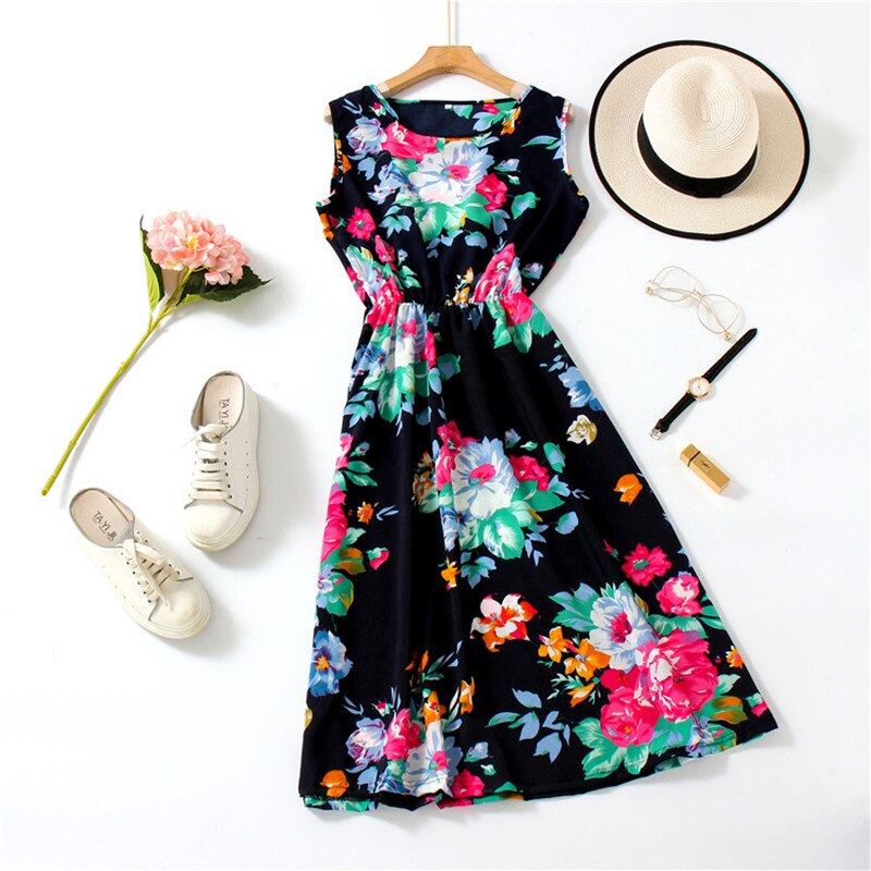 Women’s Plus Size Floral Dress – Miggon