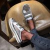 Summer Cool Air Mesh Luxury Hook & Look Half SneakersFlatsmainimage2LazySeal-2021-Summer-Cool-Air-Mesh-Loafers-Shoes-Women-Diamonds-Luxury-Crystals-Hook-Look-Platform-Casual