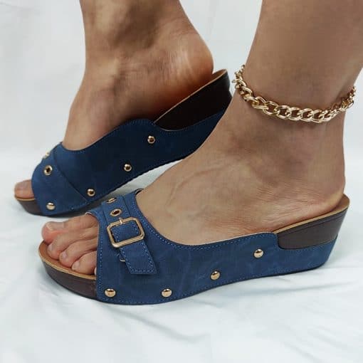 Women’s New Rivet Platform Slippers-SandalsSandalsmainimage2Rimocy-2022-New-Rivet-Platform-Slippers-Women-Summer-Fashion-Buckle-Wedges-Slides-Woman-Plus-Size-Thick