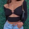 Hollow-Out V-neck Long Sleeve Crop TopsTopsmainimage2wsevypo-Hollow-Out-V-neck-Long-Sleeve-Crop-Tops-Spring-Fall-Casual-Fashion-Women-Square-Collar