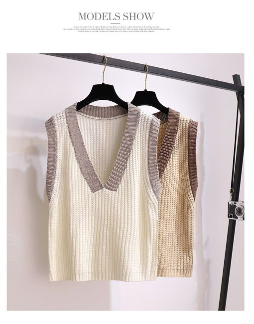 Women’s 3 Piece Casual Trendy SetsDressesmainimage32021-autumn-casual-three-pices-set-sweater-vest-long-sleeve-white-blouse-A-line-Plaid-mini