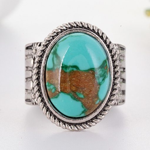 Large Vintage Boho Antique Color RingsJewelleriesmainimage3Bohemian-Style-Large-Oval-Turquoises-Blue-Stone-Rings-Bague-for-Women-Man-Vintage-Ethnic-Ring-Jewelry