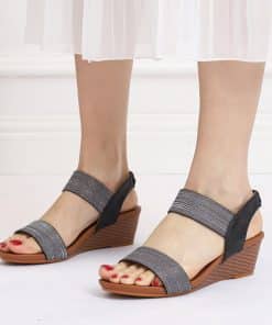 Women’s Summer Trendy Comfortable SandalsSandalsmainimage42021-Sandals-Women-5cm-Heels-Black-Wedges-Sandals-For-Women-Sandals-Summer-Shoes-Chaussures-Femme-Sandals-1