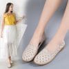 Trending Summer Flat Korean Mom Genuine LoafersFlatsmainimage4Breathable-Flats-Female-Shoes-Summer-2021-New-Arrival-Genuine-Leather-Flats-Woman-Leather-Loafers-Mom-Casual