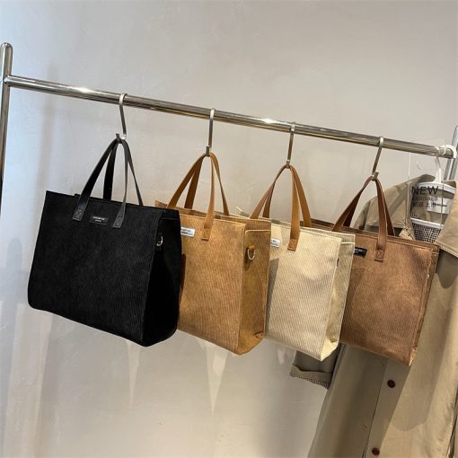 Women’s Corduroy Shoulder Crossbody BagsHandbagsmainimage4Handbags-for-Office-Women-Corduroy-Shoulder-Crossbody-Bag-for-Women-Vintage-Shopper-Shopping-Bags-Ladies-Totes