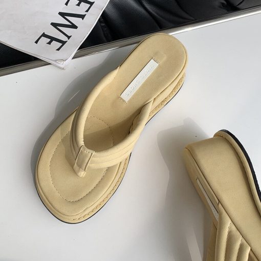 Women’s New Flip Flops Summer Fashion SlippersSandalsvariantimage0New-Brand-New-Flip-Flops-Summer-Fashion-Women-Shoes-Slippers-Design-Slope-Heel-Platform-Shoe-High