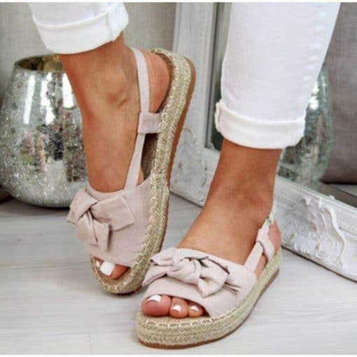 Summer Casual Bow Women’s Espadrilles Buckle Strap SandalsSandalsvariantimage0Summer-Casual-Bow-Womens-Espadrilles-Sandals-Buckle-Strap-Flats-Shoes-Woman-Solid-Peep-Toe-Sandalias-2021