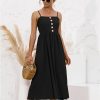 Summer Women’s Spaghetti Strap Button DressDressesvariantimage0Summer-Women-s-Spaghetti-Strap-Button-Dress-2022-New-Party-Beach-Sundress-Ladies-Solid-Sexy-Long
